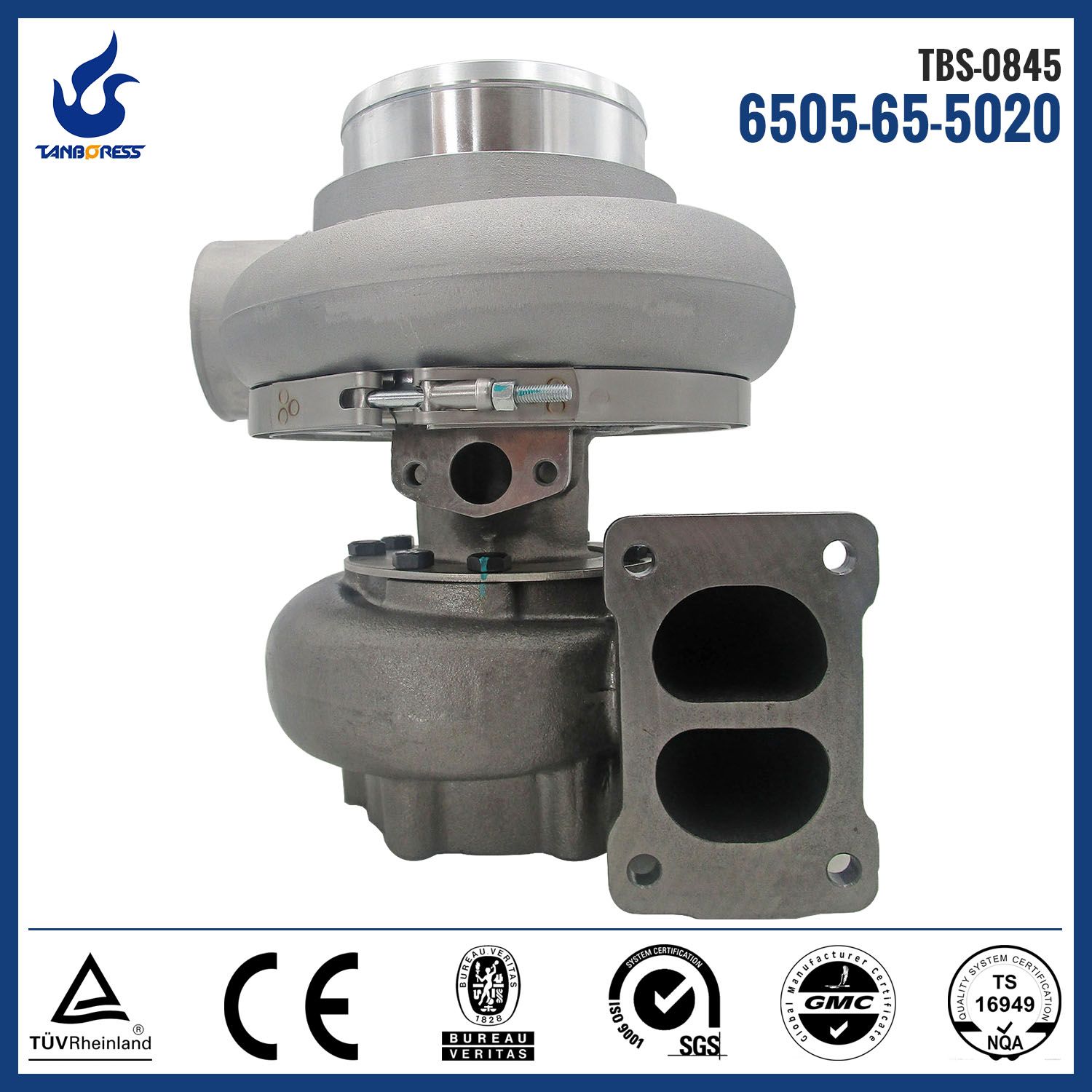 6505-65-5020 Turbocharger SAA6D140E Komatsu Motor Turbosu İş Makinası Yedek Parça
