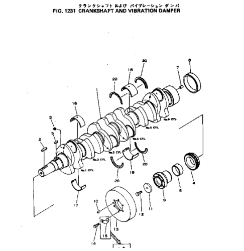 6127-31-8101 Damper Crankshaft KOMATSU SA6D155 Motor Krank Titreşim Damperi İş Makinası Yedek Parça
