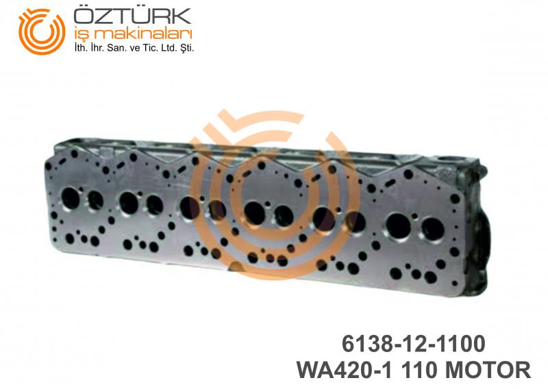 6138-12-1100 Silindir Kapağı SA6D110 Komatsu Motor WA420-1 İş Makinası Yedek Parça