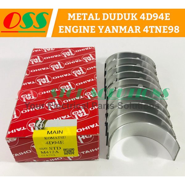 YM129900-02801 Main Metal Bearing Std 4D94E YANMAR Motor Ana Yatağı DETCH Motor Yatakları İş Makinası Yedek Parça