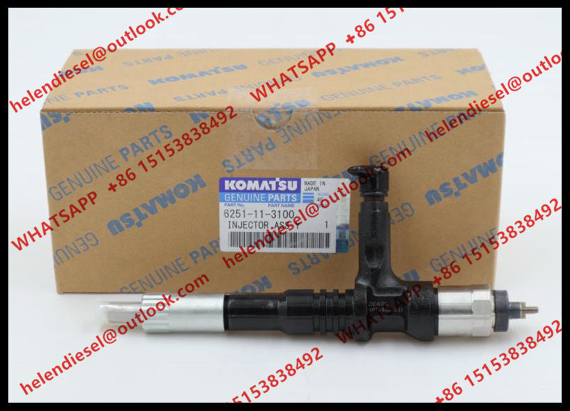 6251-11-3100 Injector Assembly KOMATSU SAA6D125E Engine, 6251-11-3100 Enjektör Komple KOMATSU SAA6D125E Motor İş Makinası Yedek Parça