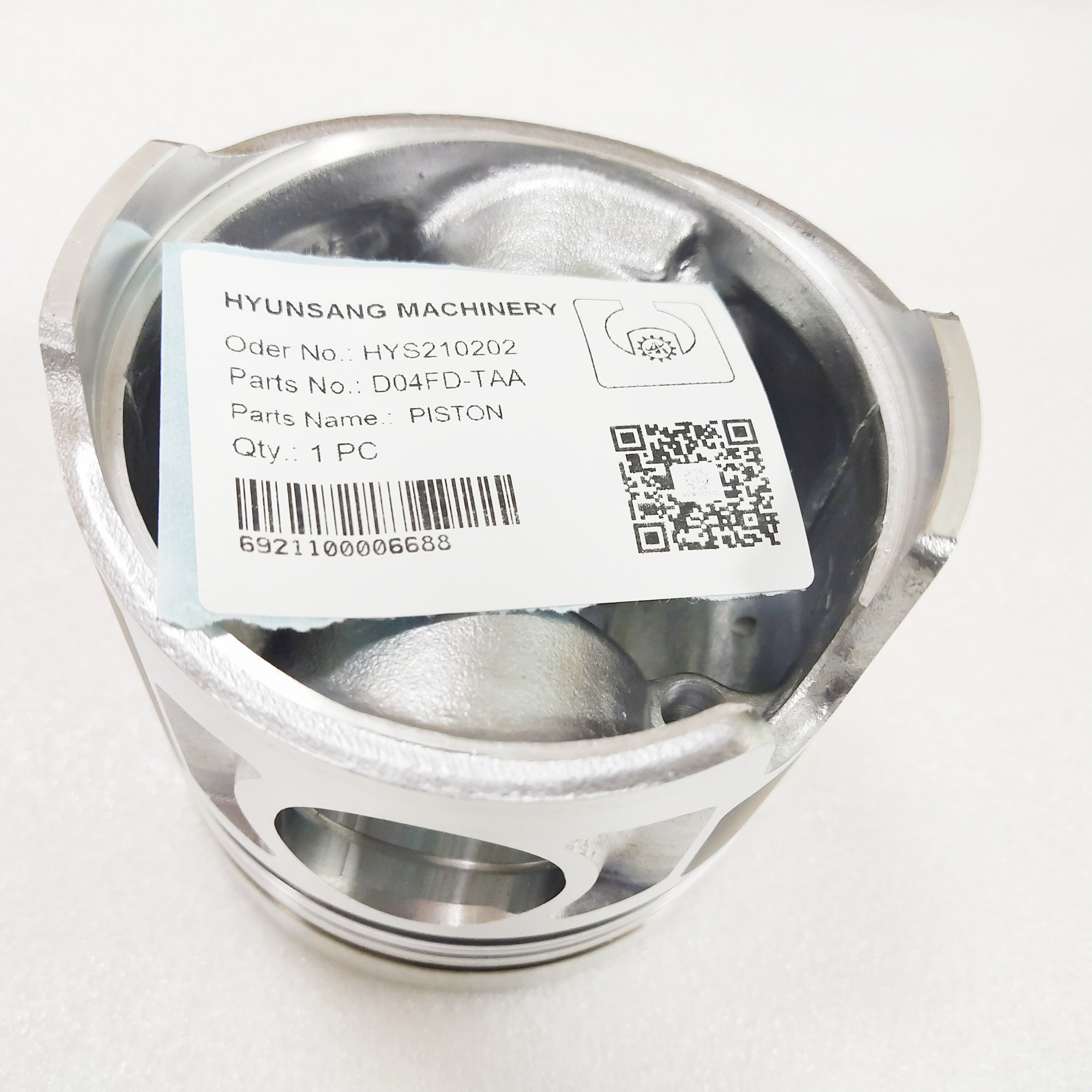 XJAF-02543 Piston Engine D04FD, D06FD HYUNDAI Motor Pistonu İş Makinası Yedek Parça