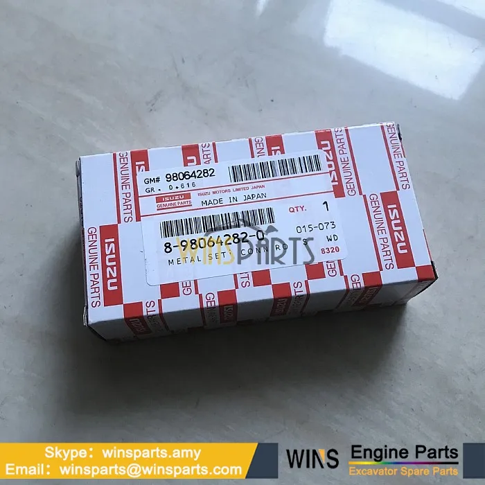 898064-2820 Kol Yatak Std 6HK1 Motor ISUZU Con Rod Bearing Std İş Makinası Yedek Parça