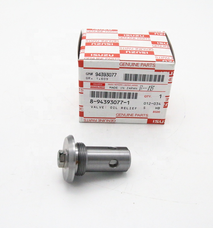 8-94393077-1 Blok Yağ Basınç Valfi ISUZU 6HK1 Engine Relief Valve Oil 8943930771 İş Makinası Yedek Parça