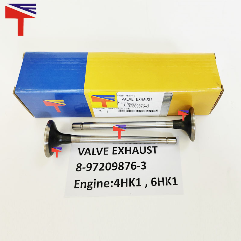 8-97209876-3 Eksoz Supap Motor ISUZU 6HK1 Engine Exhaust Valve 8972098763 İş Makinası Yedek Parça