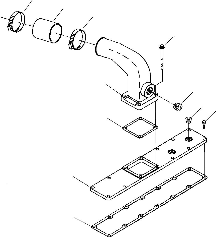 6735-11-4420 Hose KOMATSU Motor Turbo Hortumu İş Makinası Yedek Parça