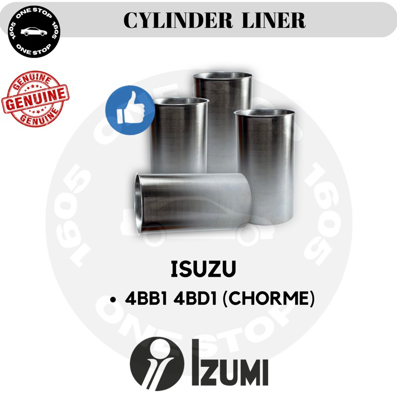 1112612440 Liner ISUZU 4BB1, 4BD1 Motor Gömleği 102mm İş Makinası Yedek Parça