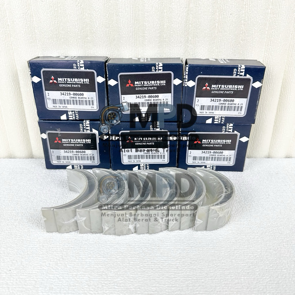 34219-00500 Con Rod Bearing Std Engine MITSUBISHI S6KT Motor Kol Yatak Std İş Makinası Yedek Parça