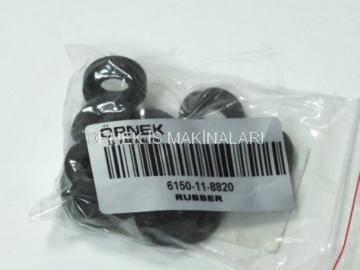 6150-11-8820 Külbütör kapak civata contası KOMATSU Rubber seal İş Makinası Yedek Parça