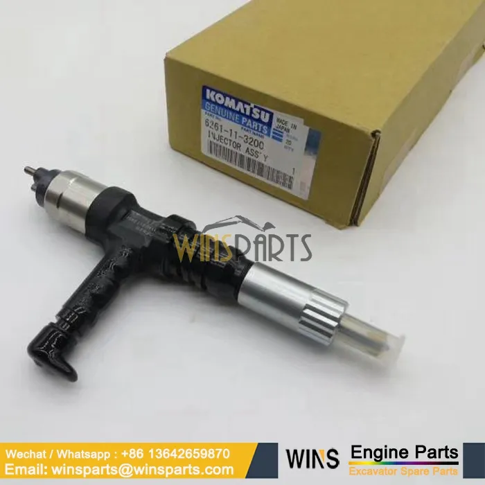 6261-11-3200 Enjektör SAA6D140E Motor KOMATSU İş Makinası Yedek Parça
