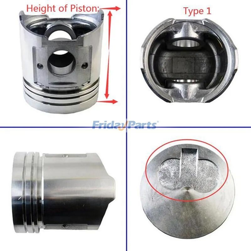 YM129906-22900 Piston YANMAR Motor Pistonu 4TNV94L - 4TNE94 İş Makinası Yedek Parça