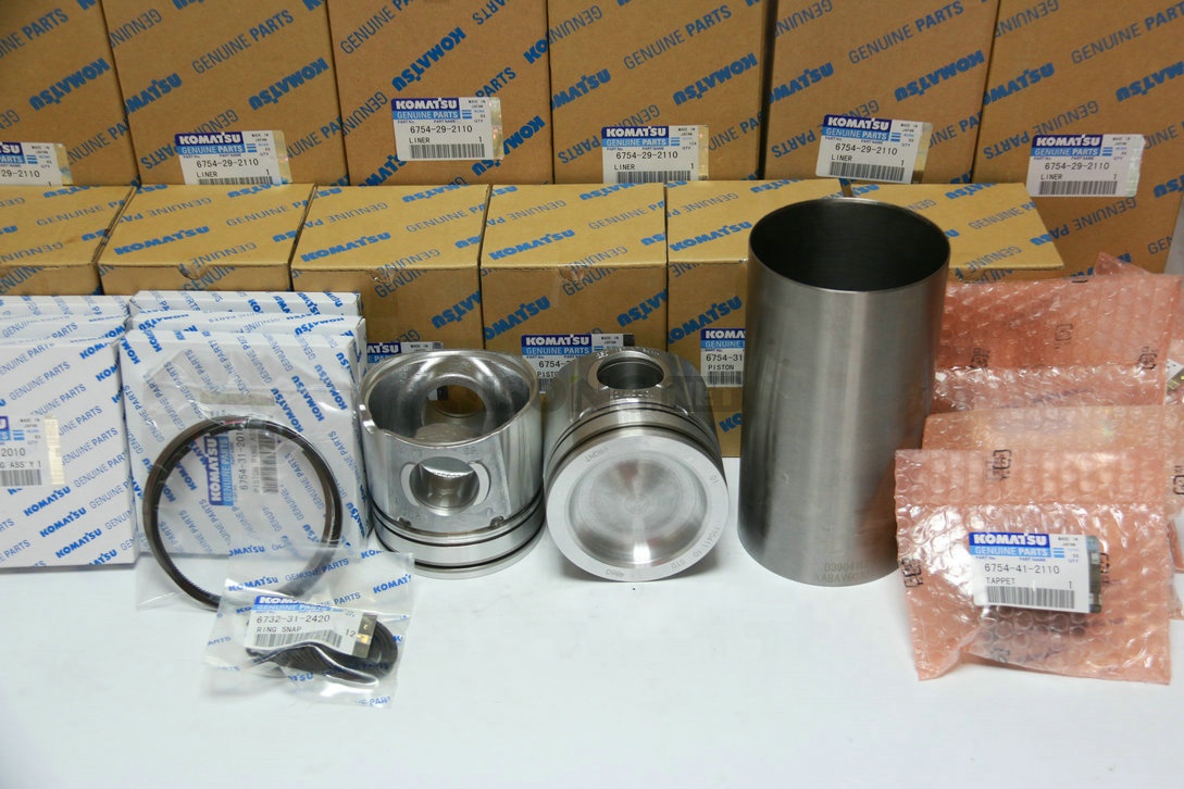 6754-31-2110 Piston + Segman motor SAA4D107 SAA6D107E KOMATSU Engine piston + Ring set İş Makinası Yedek Parça