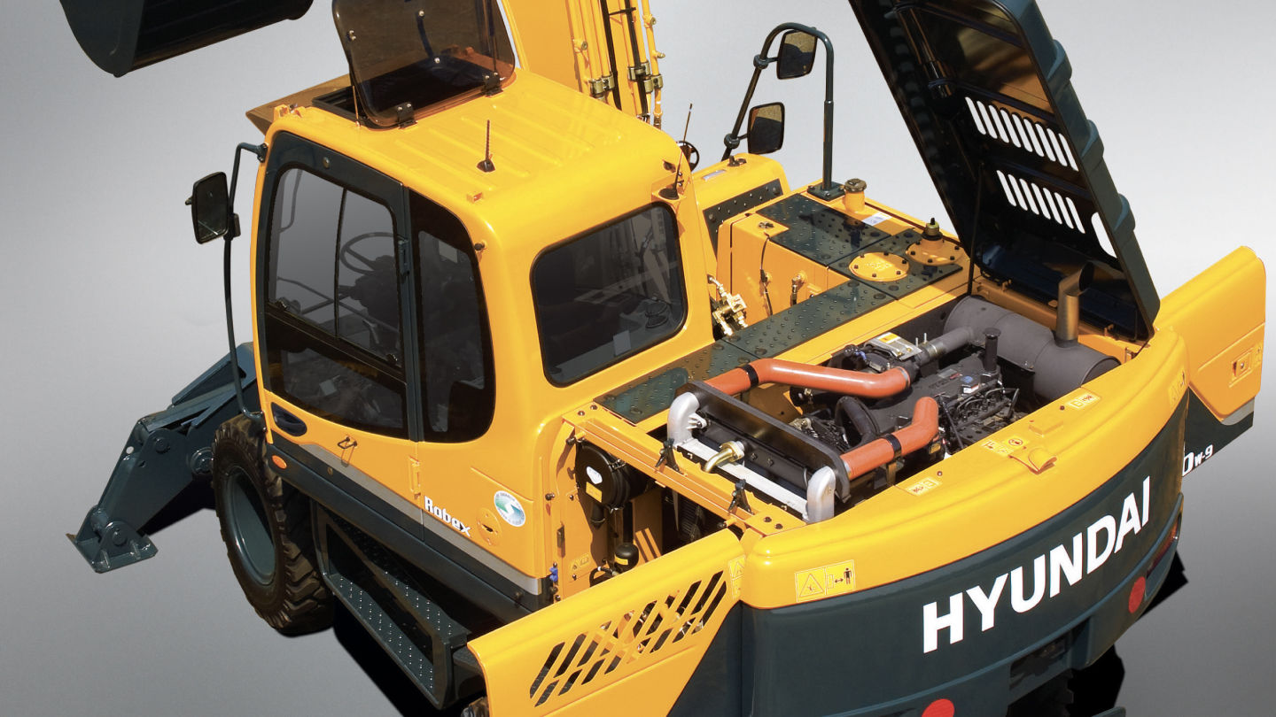 HYUNDAI R140W-9 Lastik Tekerlekli Eskavator QSB6.7 Cummins Motor Yedek Parçaları İş Makinası Yedek Parça