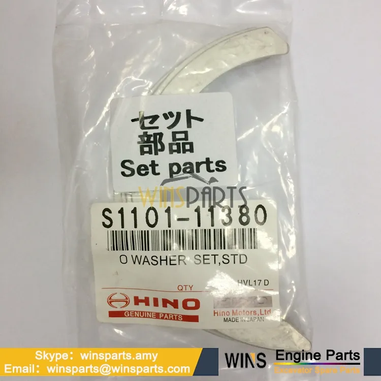 VH110111380A Thrust Washer Crankshaft, Gezinti Yatak Std HINO J08E Motor İş Makinası Yedek Parça
