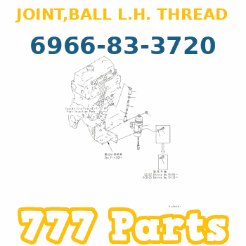 6966-83-3720 Joint Ball Stop Selenoid KOMATSU İş Makinası Yedek Parça