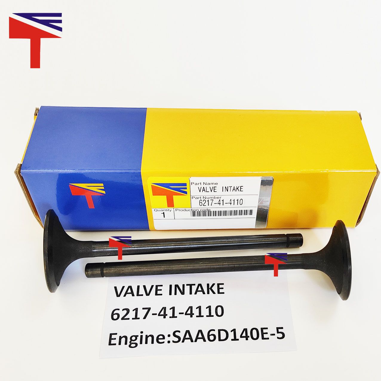 6217-41-4110 Intake Valve SAA6D140E Komatsu Motor Emme Supap İş Makinası Yedek Parça