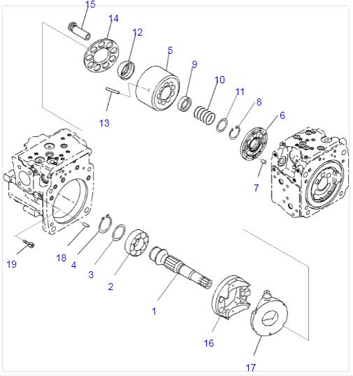 708-2L-33430 Piston Sub Assy Hydraulic Pump, KOMATSU 708-2L-33430 Piston Hidrolik Pompa İş Makinası Yedek Parça