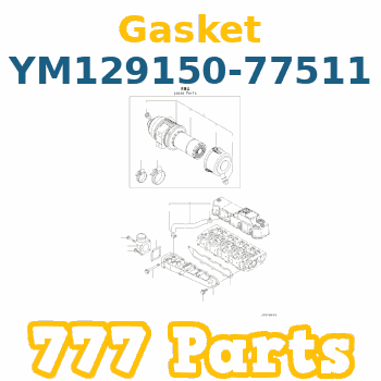 YM129150-77511 Emme Manifold Contası YANMAR Motor, Intake Manifold Gasket Engine İş Makinası Yedek Parça