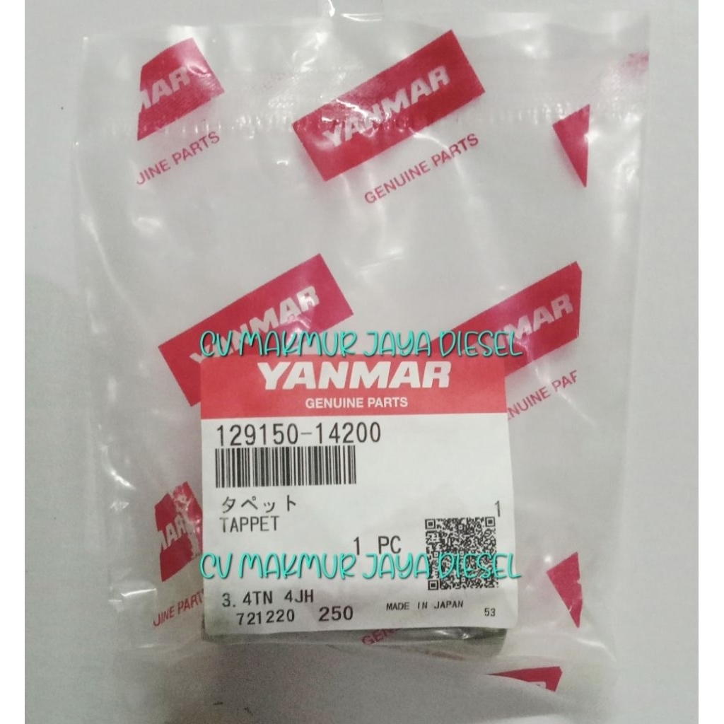 YM129150-14200 Tappet, Supap Fincanı, Kadehi YANMAR Motor, Tappet Valve Engine İş Makinası Yedek Parça