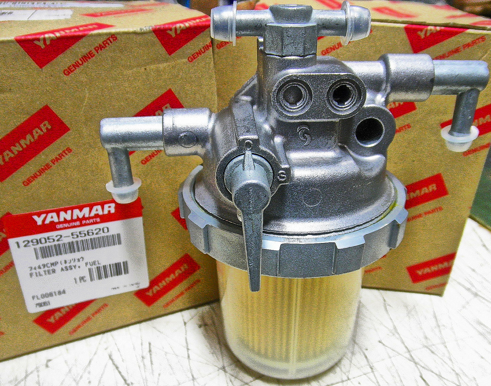 YM129053-55620 Filter Fuel Water, Mazot Su Ayırıcı Flitre YANMAR Motor İş Makinası Yedek Parça