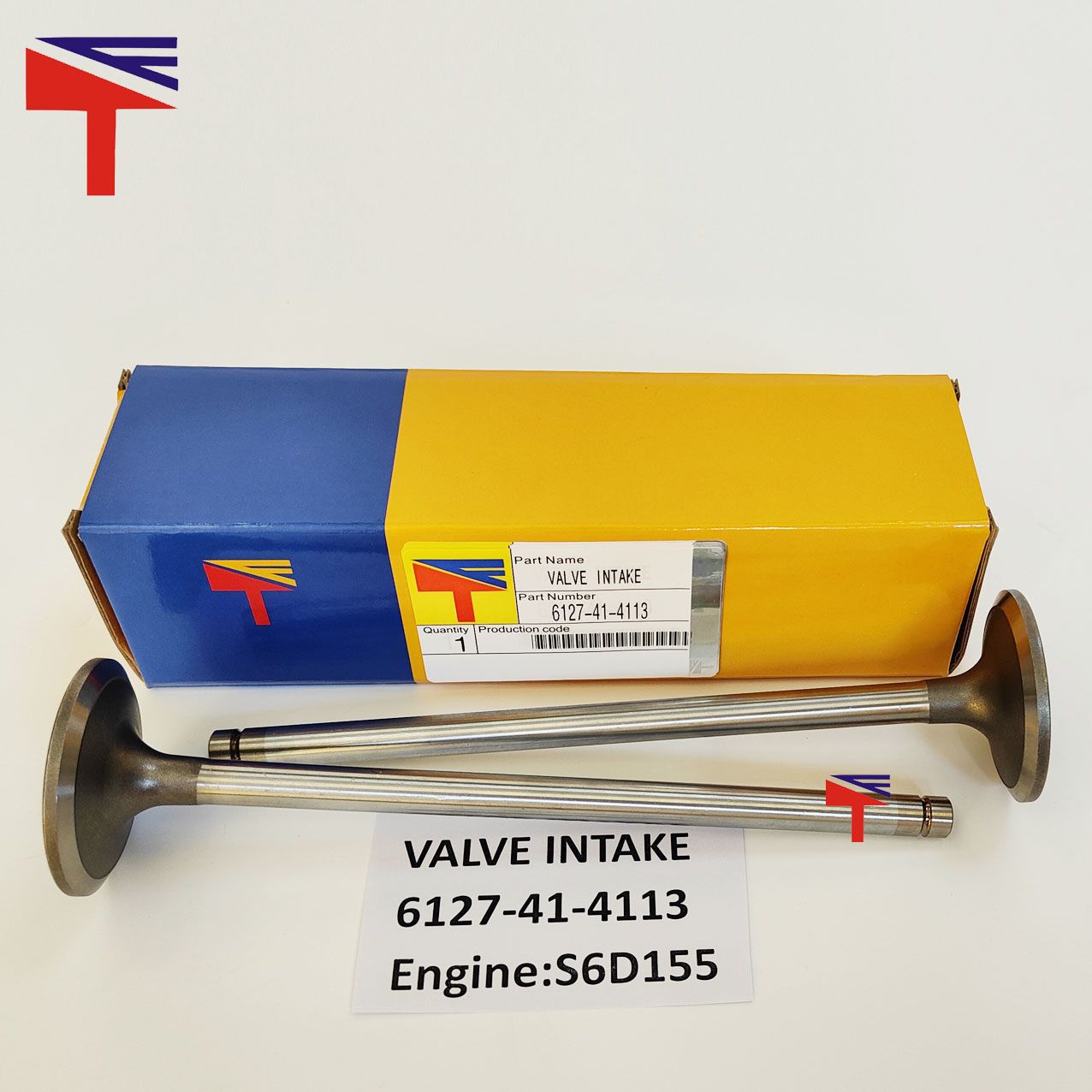6127-41-4113 Intake Valve KOMATSU SA6D155 Motor Emme Supap İş Makinası Yedek Parça